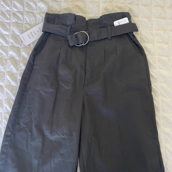 Boyish X Free People black paperbag fray hem pants - Picture 5 of 13